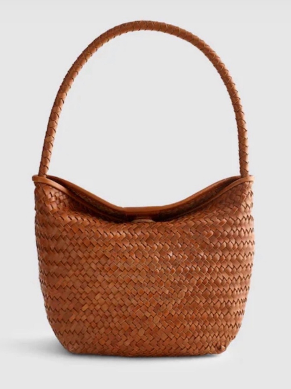 NWT The Signature Woven Shoulder Bag - Burnt Sienna